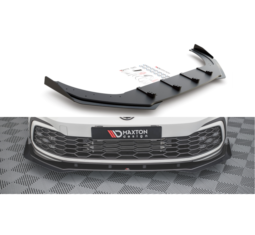 Maxton Design Racing Durability Front Splitter + Flaps Volkswagen Golf 8 GTI