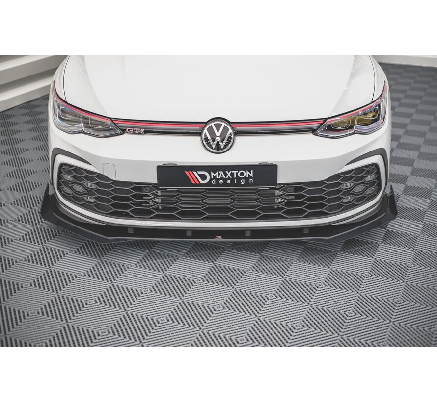 Maxton Design Racing Durability Front Splitter + Flaps Volkswagen Golf 8 GTI