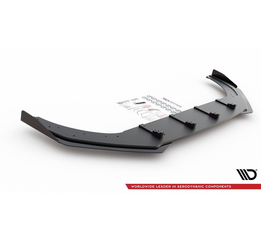 Maxton Design Racing Durability Front Splitter + Flaps Volkswagen Golf 8 GTI