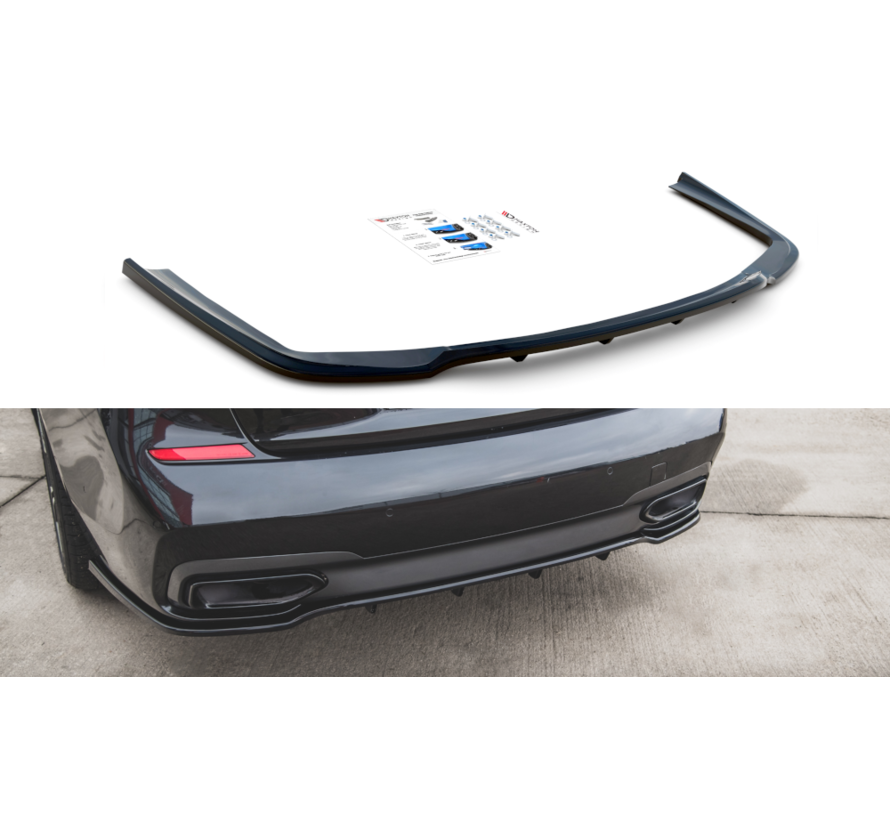 Maxton Design Central Rear Splitter (with vertical bars) for BMW 7 M-Pack G11