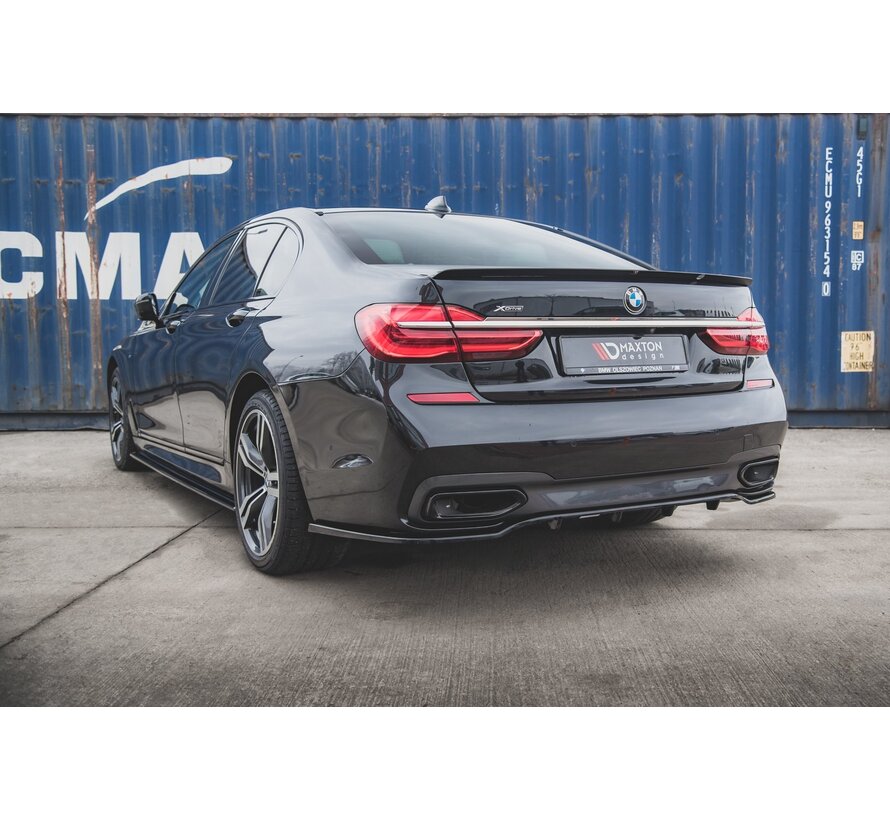 Maxton Design Central Rear Splitter (with vertical bars) for BMW 7 M-Pack G11