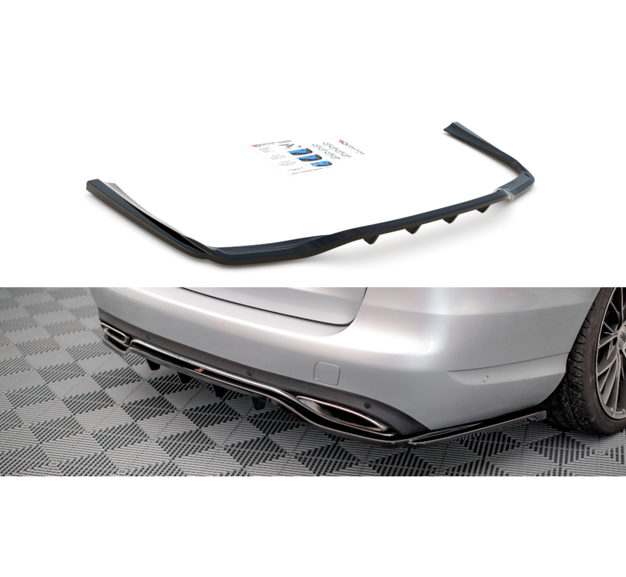 Maxton Design Central Rear Splitter (with vertical bars) Mercedes-Benz C W205