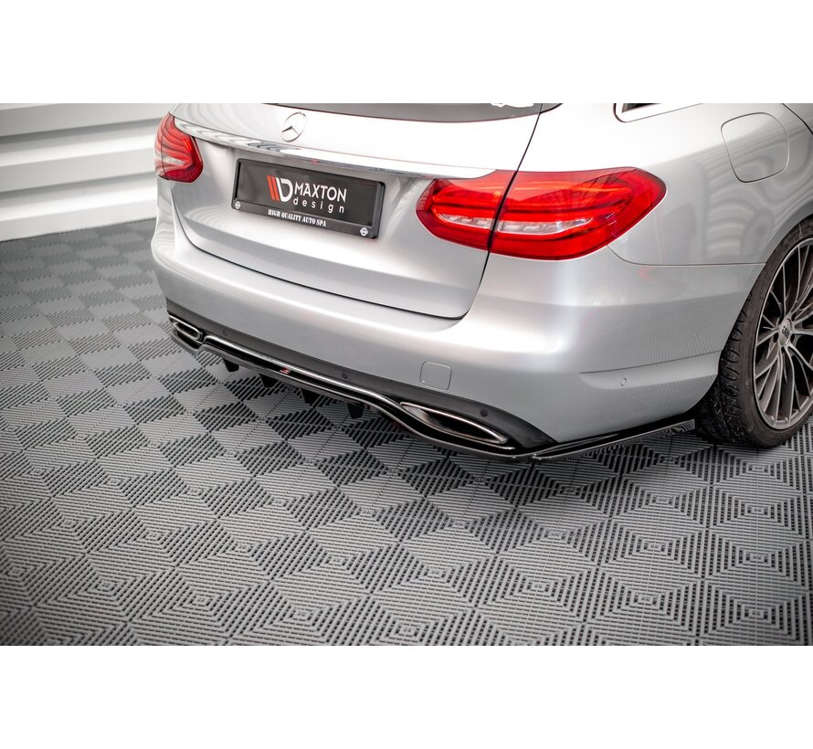 Maxton Design Central Rear Splitter (with vertical bars) Mercedes-Benz C W205