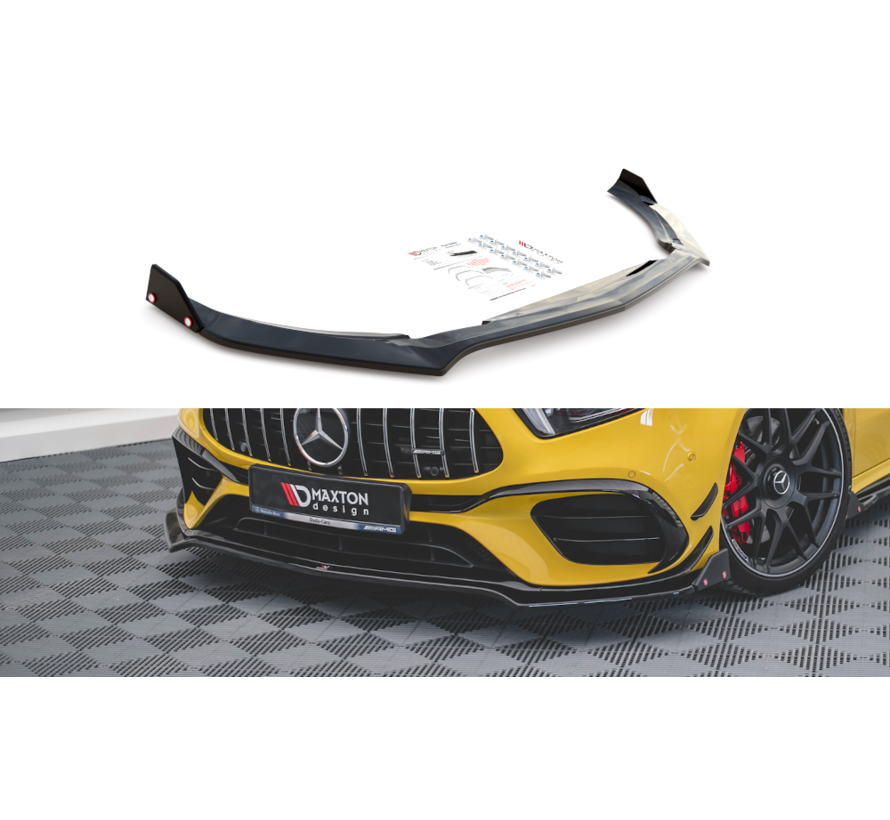 Maxton Design Front Splitter V.3 + Flaps Mercedes-AMG A 45 S Aero Pack W177