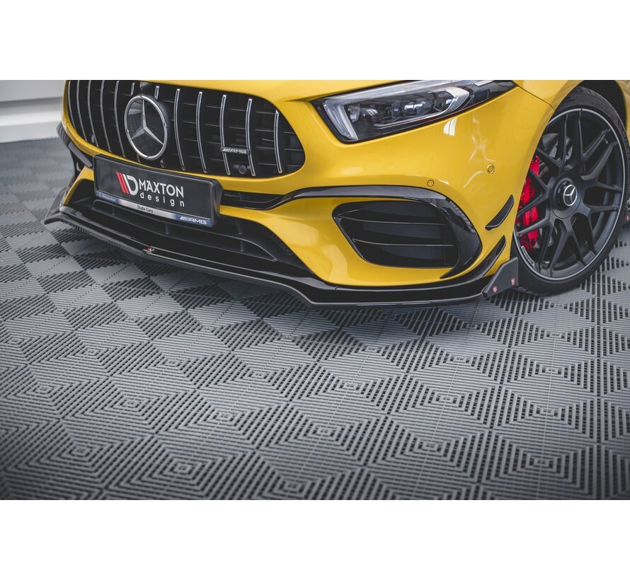 Maxton Design Front Splitter V.3 + Flaps Mercedes-AMG A 45 S Aero Pack W177
