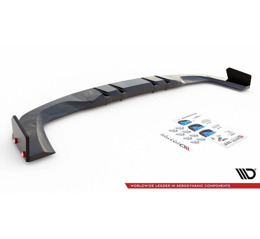 Maxton Design Central Rear Splitter + Flaps for Mercedes-AMG A 45 S Aero Pack W177