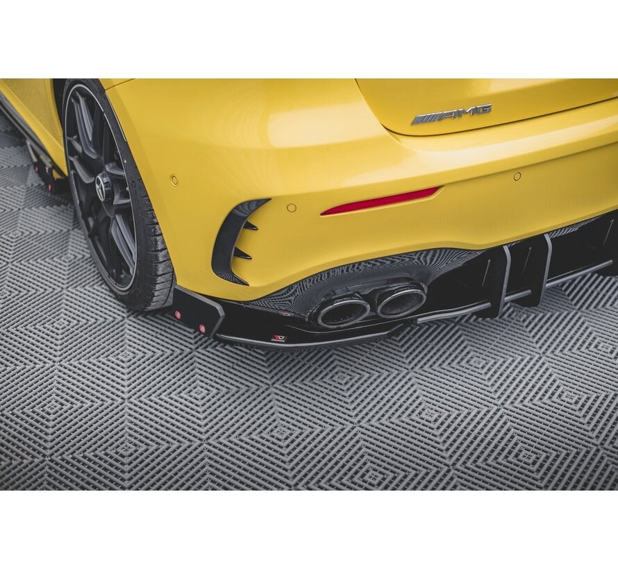 Maxton Design Rear Side Splitters V.2 + Flaps Mercedes-AMG A 45 S Aero Pack W177