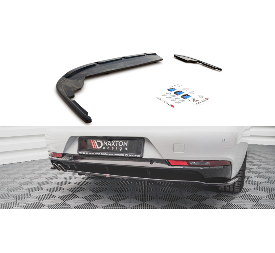 Maxton Design Central Rear Splitter (with vertical bars) Peugeot 508 GT-Line Mk2