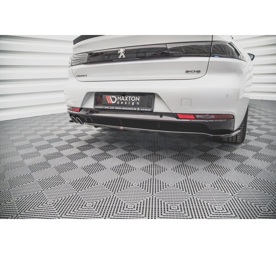 Maxton Design Central Rear Splitter (with vertical bars) Peugeot 508 GT-Line Mk2