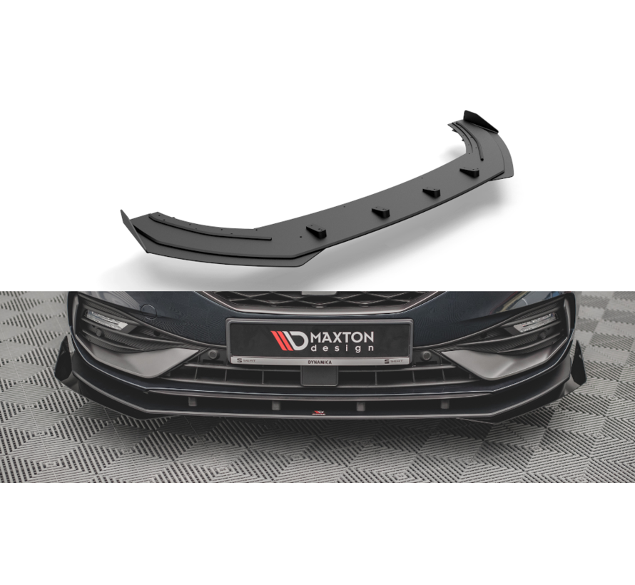 Maxton Design Street Pro Front Splitter + Flaps Seat Leon FR Mk4