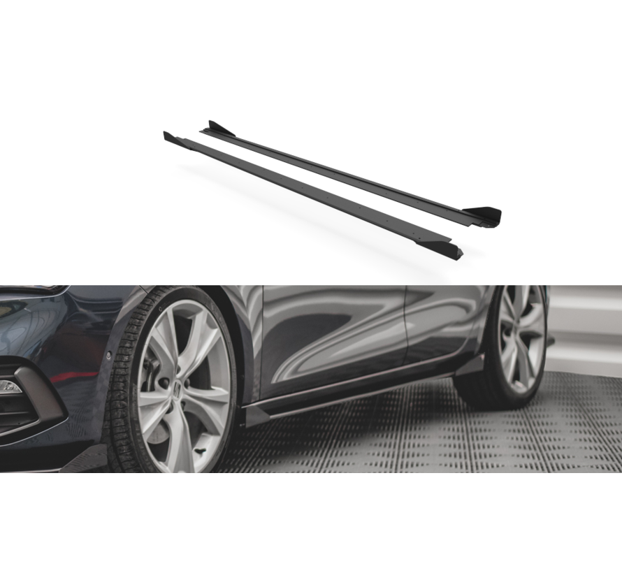 Maxton Design Street Pro Side Skirts Diffusers + Flaps Seat Leon FR Mk4