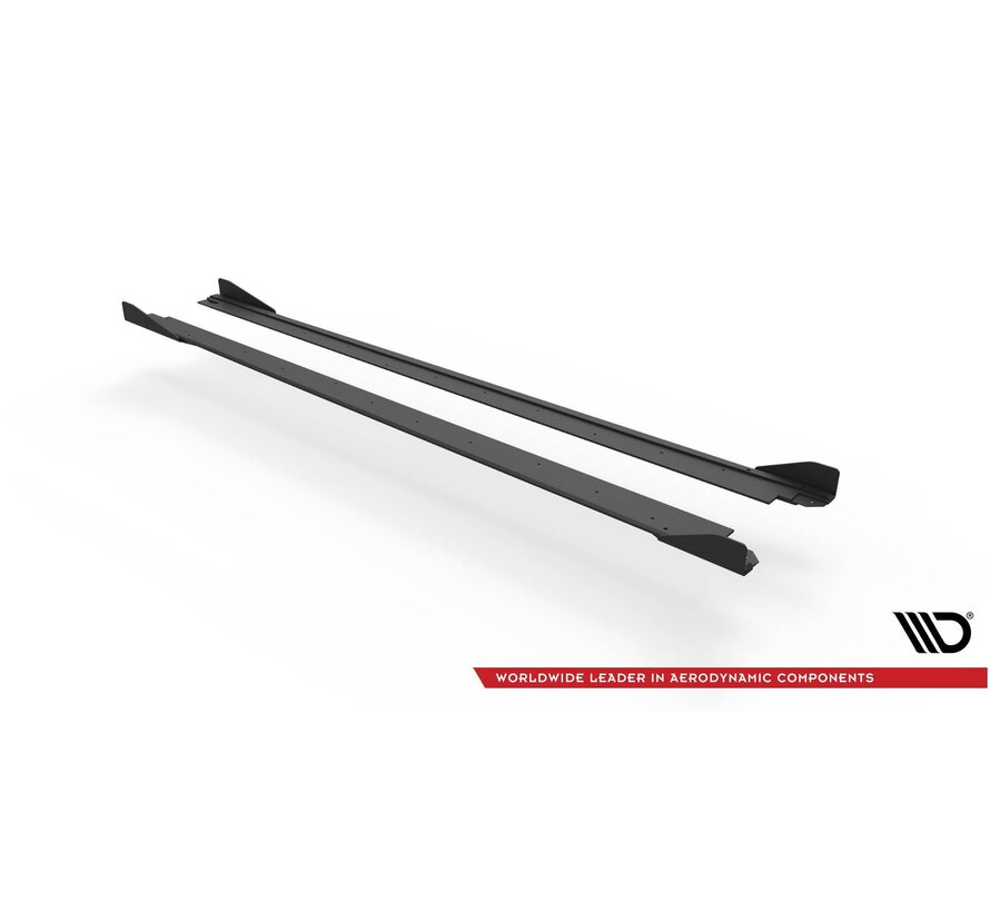 Maxton Design Street Pro Side Skirts Diffusers + Flaps Seat Leon FR Mk4