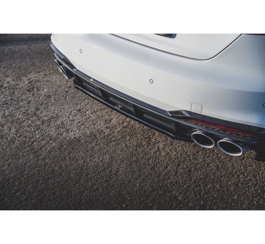 Maxton Design Central Rear Splitter for Audi S5 Sportback F5 Facelift