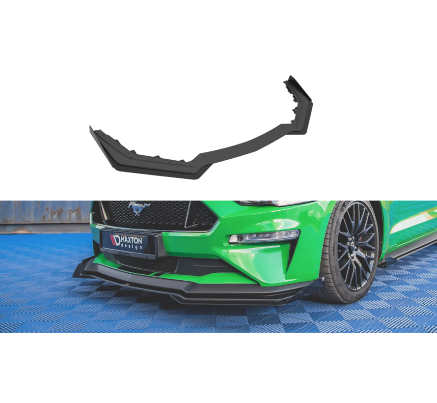 Maxton Design Street Pro Front Splitter V.1 + Flaps Ford Mustang GT Mk6 Facelift