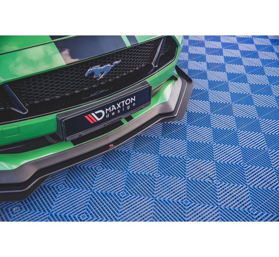 Maxton Design Street Pro Front Splitter V.1 + Flaps Ford Mustang GT Mk6 Facelift