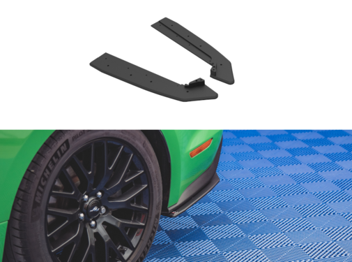 Maxton Design Maxton Design Street Pro Rear Side Splitters V.1 Ford Mustang GT Mk6 Facelift