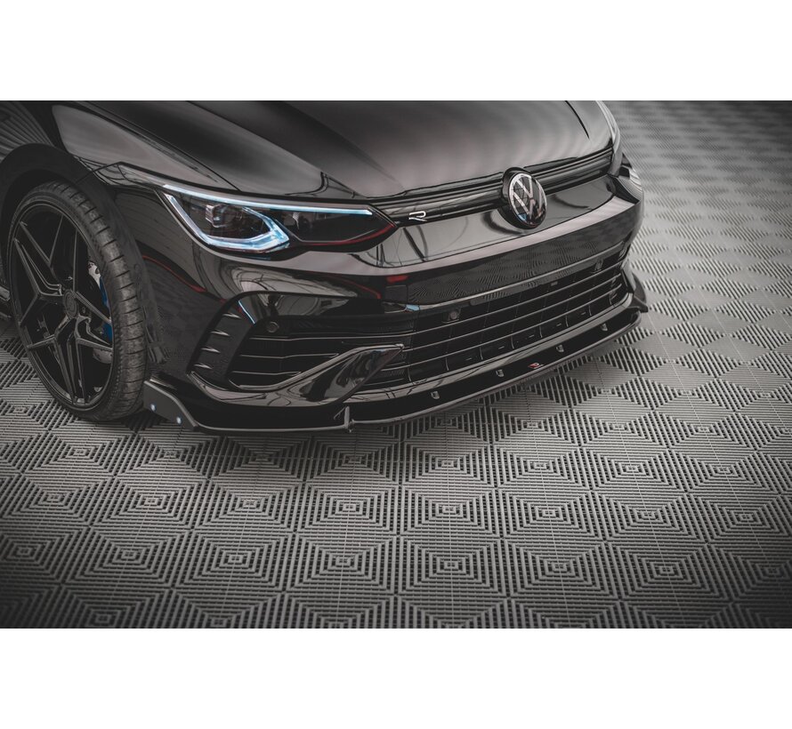 Maxton Design Front Splitter V.2 + Flaps Volkswagen Golf R Mk8