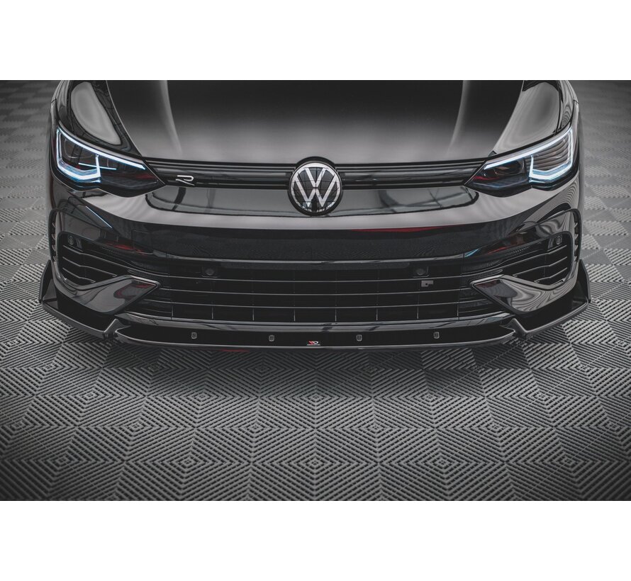 Maxton Design Front Splitter V.2 + Flaps Volkswagen Golf R Mk8