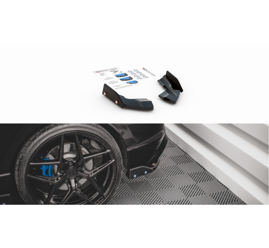 Maxton Design Rear Side Splitters V.2 + Flaps Volkswagen Golf R Mk8