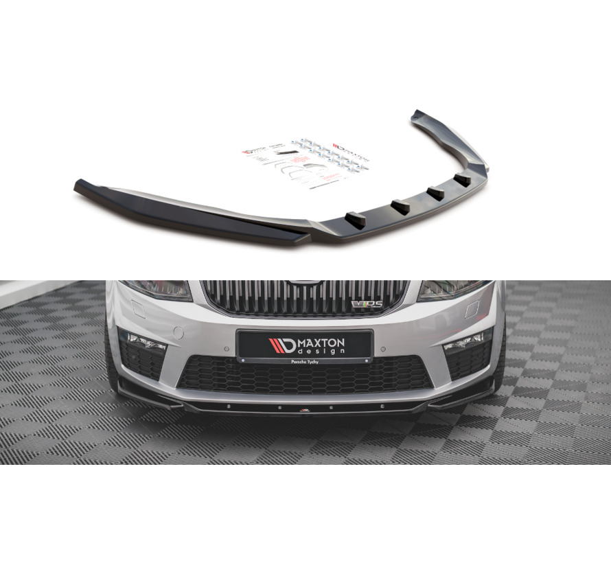 Maxton Design Front Splitter V.4 Skoda Octavia RS Mk3