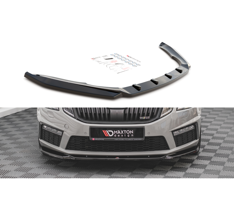 Maxton Design Front Splitter V.3 Skoda Octavia RS Mk3 Facelift