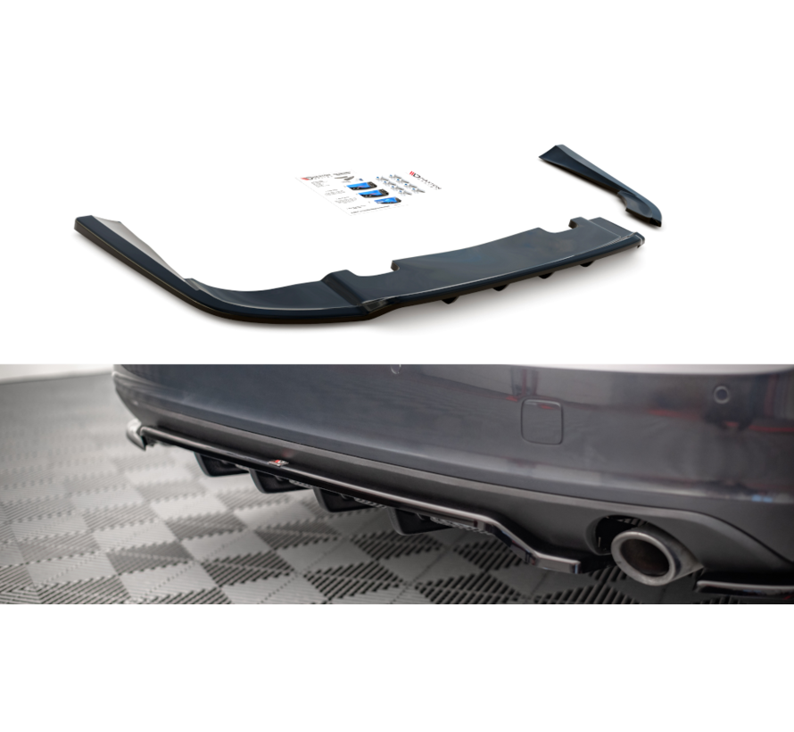 Maxton Design Central Rear Splitter (with vertical bars) V.1 Volvo V90 Mk2