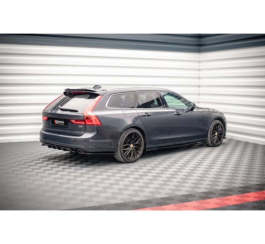 Maxton Design Central Rear Splitter (with vertical bars) V.1 Volvo V90 Mk2