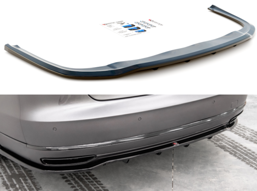Maxton Design Maxton Design Central Rear Splitter (with vertical bars) Audi A8 D4 Facelift