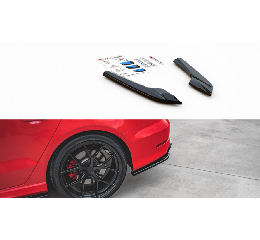Maxton Design Rear Side Splitters Audi S3 Sedan 8V