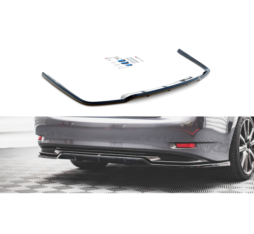 Maxton Design Central Rear Splitter (with vertical bars) Lexus GS F Sport Hybrid Mk4 (L10)