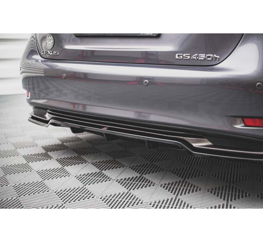 Maxton Design Central Rear Splitter (with vertical bars) Lexus GS F Sport Hybrid Mk4 (L10)