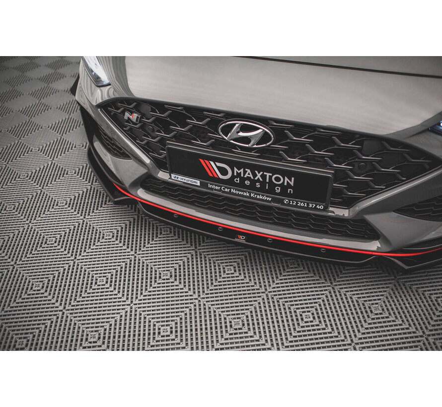 Maxton Design Front Splitter V.1 + Flaps Hyundai I30 N Hatchback/Fastback Mk3 Facelift