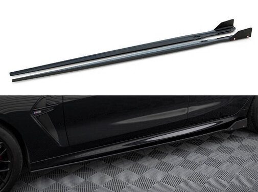 Maxton Design Maxton Design Side Skirts Diffusers V.1 + Flaps BMW M8 Gran Coupe F93 / 8 Gran Coupe M-Pack G16