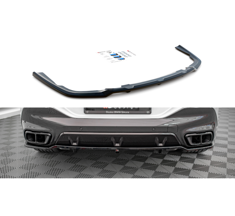 Maxton Design Central Rear Splitter (with vertical bars) V.1 BMW X6 M-Pack G06