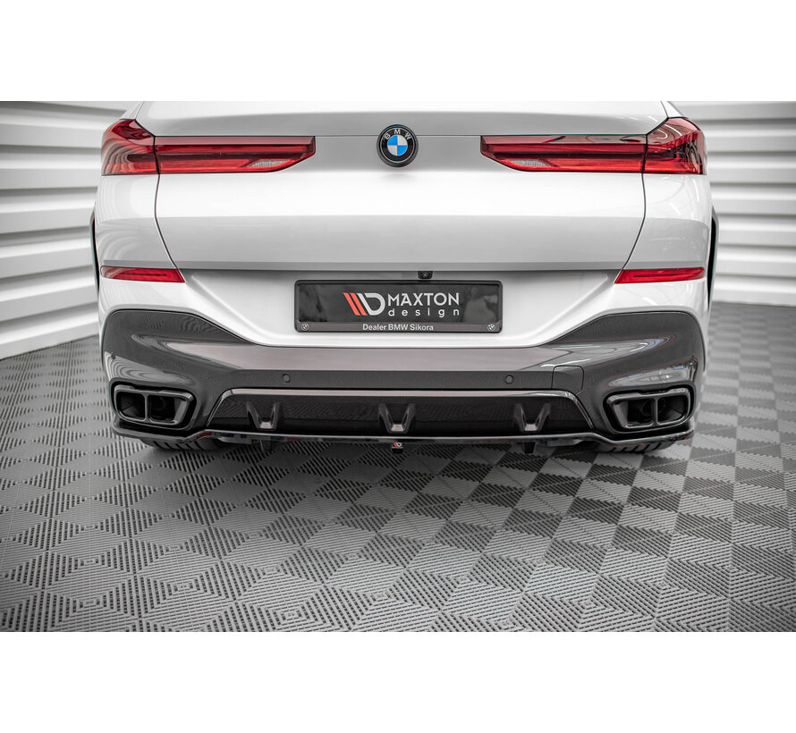 Maxton Design Central Rear Splitter (with vertical bars) V.1 BMW X6 M-Pack G06