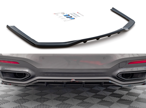 Maxton Design Maxton Design Central Rear Splitter (with vertical bars) BMW 7 M-Pack G11 Facelift