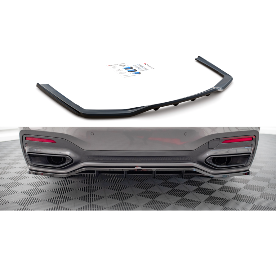 Maxton Design Central Rear Splitter (with vertical bars) BMW 7 M-Pack G11 Facelift