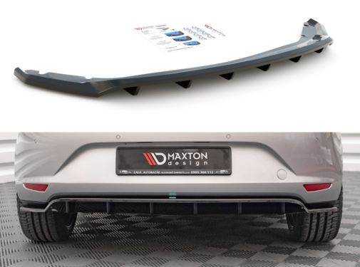 Maxton Design Maxton Design Central Rear Splitter (with vertical bars) Seat Leon Hatchback Mk3