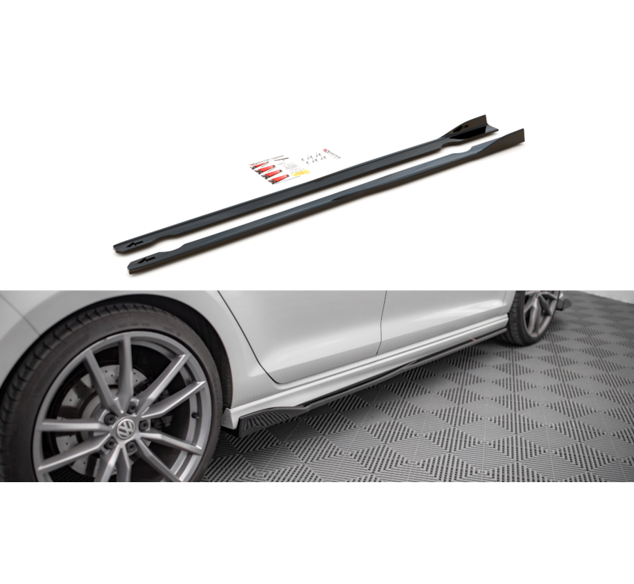 Maxton Design Side Skirts Diffusers V.2 Volkswagen Golf R Mk7