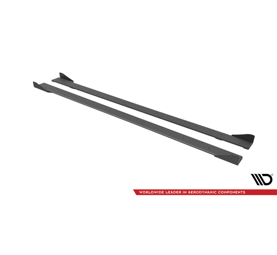 Maxton Design Street Pro Side Skirts Diffusers + Flaps Volkswagen Golf R Mk7