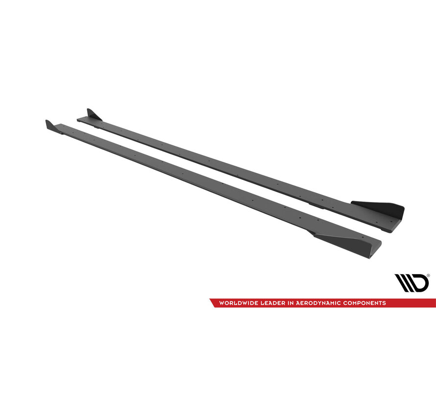 Maxton Design Street Pro Side Skirts Diffusers + Flaps Volkswagen Golf R Mk7