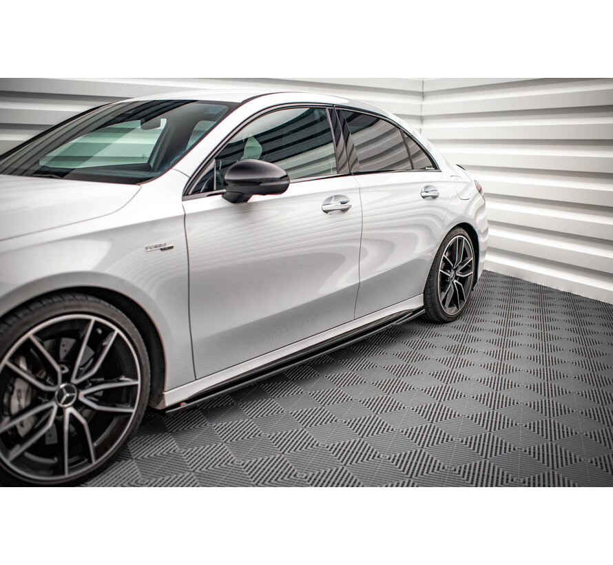 Maxton Design Side Skirts Diffusers V.2  Mercedes A35 AMG / AMG-Line W177