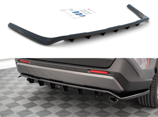Maxton Design Maxton Design Central Rear Splitter (with vertical bars) Toyota RAV4 Mk5