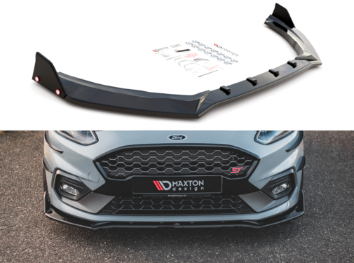 Maxton Design Maxton Design Front Splitter V.4 + Flaps Ford Fiesta ST / ST-Line