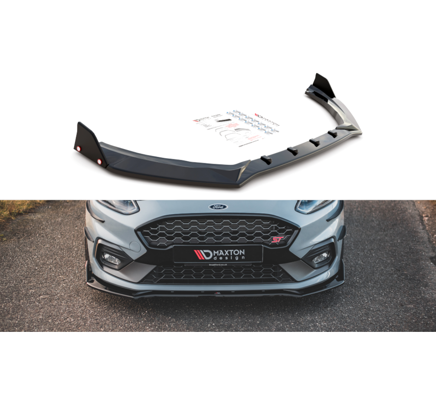 Maxton Design Front Splitter V.4 + Flaps Ford Fiesta ST / ST-Line