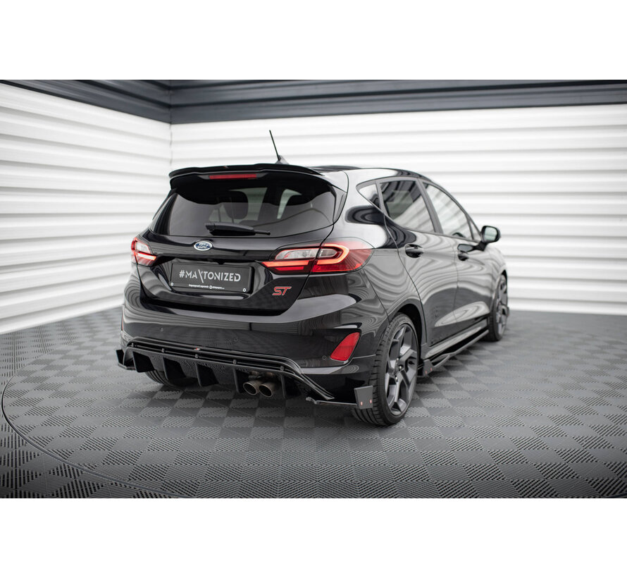 Maxton Design Rear Side Splitters V.4 + Flaps Ford Fiesta ST Mk8