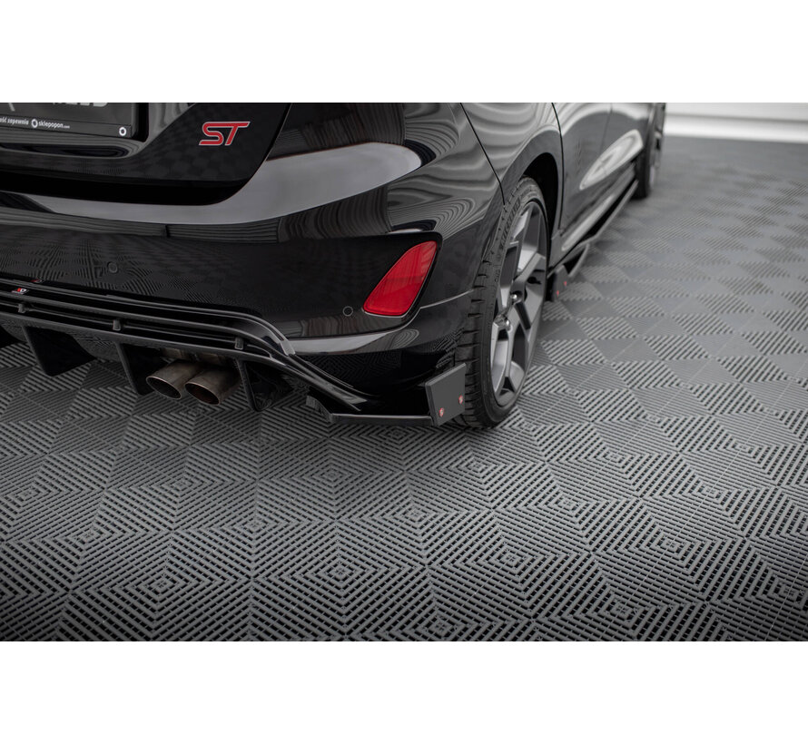 Maxton Design Rear Side Splitters V.4 + Flaps Ford Fiesta ST Mk8