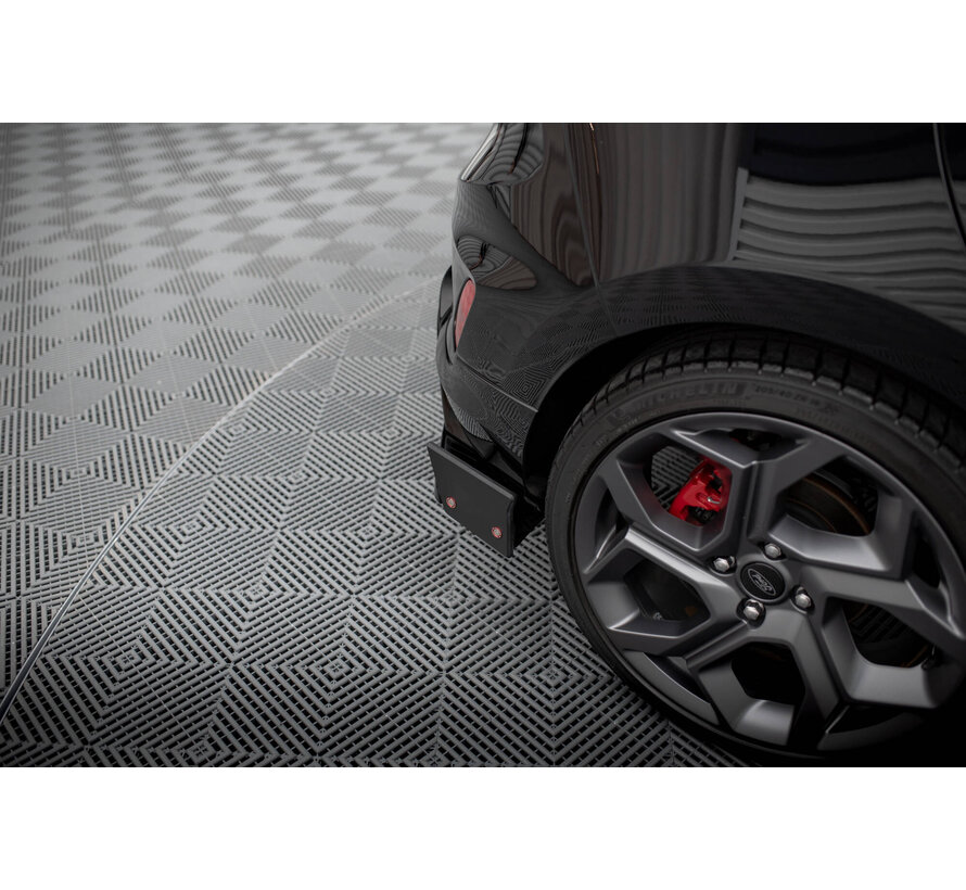 Maxton Design Rear Side Splitters V.4 + Flaps Ford Fiesta ST Mk8