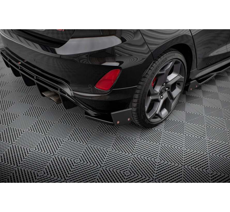 Maxton Design Rear Side Splitters V.4 + Flaps Ford Fiesta ST Mk8
