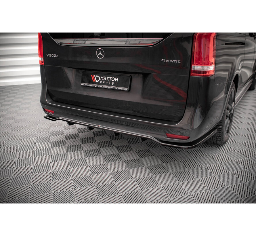 Maxton Design Central Rear Splitter (with vertical bars) Mercedes-Benz V-Class AMG-Line W447 Facelift